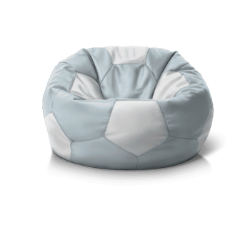 Крісло м''яч Grey + White' — м’які меблі для дому, комфорт і зручність на кожен день.